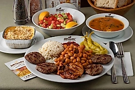 Muhteşem Karışık-Çorba-Salata-Ballı Fındıklı Fırın Sütlaç Menü